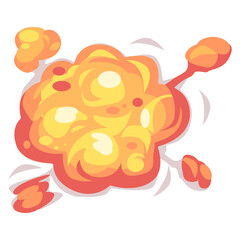 Abstract Explosion Graphic Element With Orange And Yellow Tones On Transparent Background