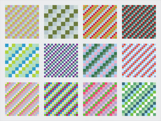 Modern Checkerboard Seamless Pattern Background Vector 29