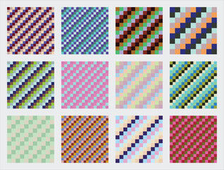 Modern Checkerboard Seamless Pattern Background Vector 30