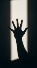 Shadowy Reach - A Hands Silhouette in Light and Darkness.