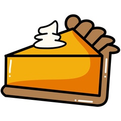 Cake Pie Doodle Hand Drawn Illustration