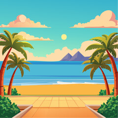 Obraz premium Beach architecture landscape outdoors