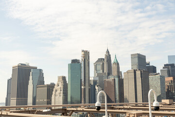 Fototapeta premium View of Manhattan from Brooklyn bridge, New York city, USA.