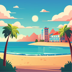 Obraz premium Beach architecture landscape outdoors