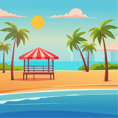 Obraz premium Beach architecture landscape outdoors