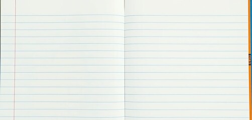 Empty lined notebook pages, tilted square format, blank paper background, square, school