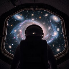 Astronauts Gaze - A Cosmic Journey Through Space and Wonder.