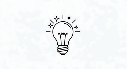 Illuminating Ideas - A Simple Lightbulb Icon of Innovation.