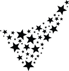 Abstract star trail vector graphic scalable illustration for digital and print designs