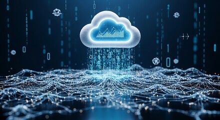 Digital cloud computing and data transfer over a network of connections