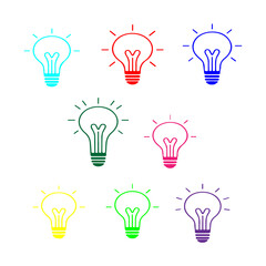 Icon lightbulbs sparks design