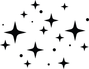 Sparkling starburst vector graphic abstract decoration for design projects