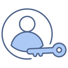 User Access Blue Icon