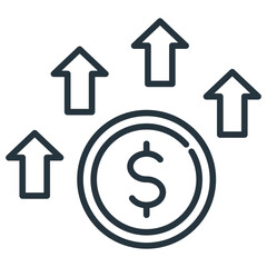 Money Growth Outline Icon