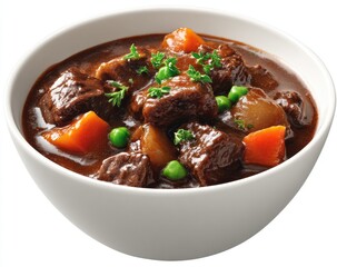 Hearty beef stew in a white bowl (4)