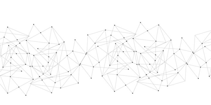 Technology abstract white digital background of connected dot with black line .many squares and rectangle shapes .Internet connection network high digital technology with connecting points and