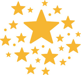 Golden star burst vector illustration scalable festive celebration graphic element