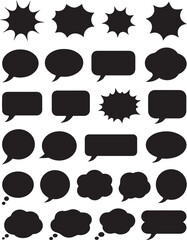Diverse speech bubbles for communication and ideas