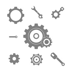  Icon gears tools arts graphics design