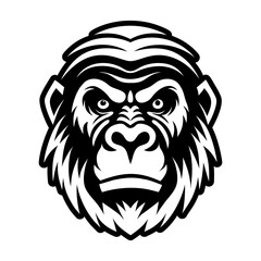 A filled style con showing a gorilla head