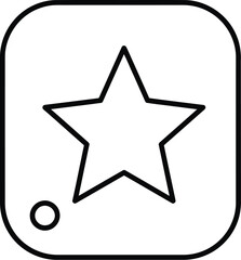 Scalable outline star icon vector graphic eps format for diverse applications