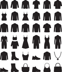 Modern fashion icons for stylish apparel and accessories