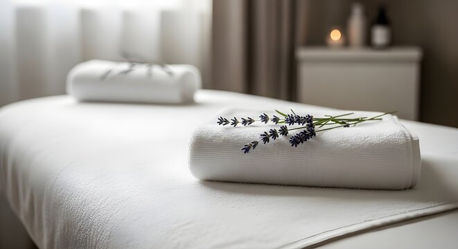 Serene Massage Therapy Room with Lavender Accents