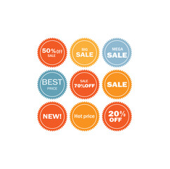 set of discount labels