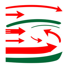 Icon abstract arrows arts design