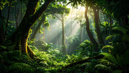 Fototapeta premium Lush Jungle Forest
