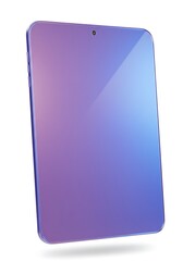 Modern tablet computer with blank screen for mockup isolated on white