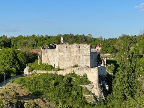 Old Town Slunj or Frankopan Fortress Slovin, Croatia - Burg Slunj oder Frankopan-Festung Slovin, Kroatien - Stari grad Slunj ili Frankopanska utvrda Slovin, Hrvatska