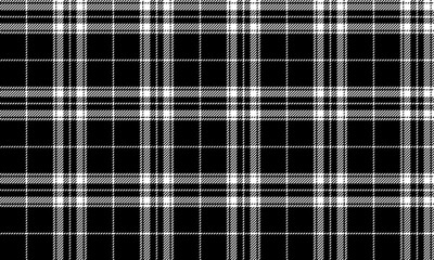 Seamless plaid pattern, black and white, classic minimalist style, perfect for designing clothes, skirts, pants, dresses, giving a cool, calm, and contemporary look for any occasion.
