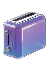 Modern toaster design on white background with colorful gradient