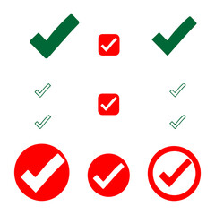 Icon checkmarks symbols