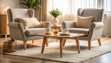 A cozy living room glows with tulips, soft textures, and warm natural light.