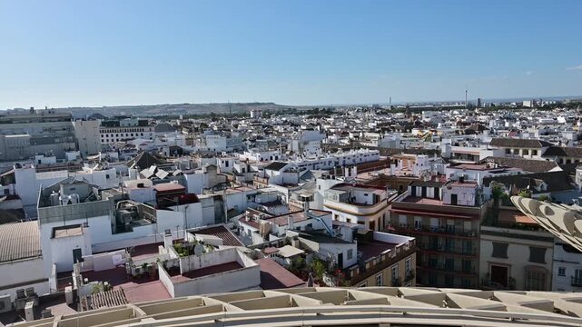 View of the Metropol Parasol, also known as Setas de Sevilla, Spain