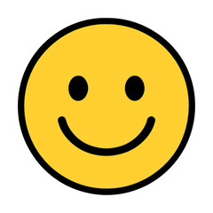 Fototapeta premium PNG Classic yellow smiley face icon.