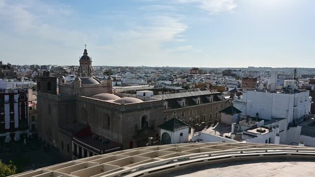 View of the Metropol Parasol, also known as Setas de Sevilla, Spain