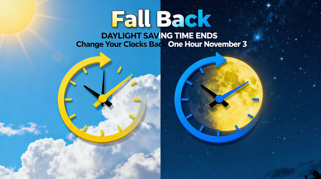 The time adjustment prompt representing "Call back: End of daylight saving time, clock down by one hour on November 3rd" is applicable to time adjustment notifications.
