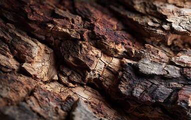 Cracked Tree Bark Texture A Rich Tapestry of Natural Wood Surface with Intricate Patterns and Aged Details