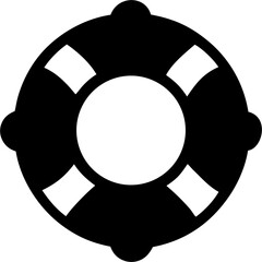 Lifebuoy Silhouette Vector | Rescue Ring Icon | Nautical Safety Equipment SVG
