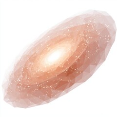 Fototapeta premium Abstract Peach and White Spiral Galaxy Digital Painting