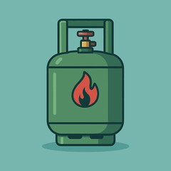 Obraz premium Realistic gas cylinder illustration