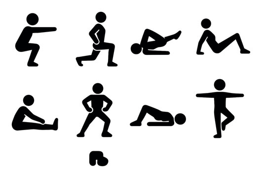 Hip Exercise Icons