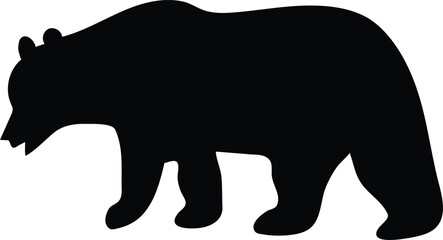 Black Bear Silhouette Walking