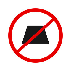 Forbidden sign with one gold bars