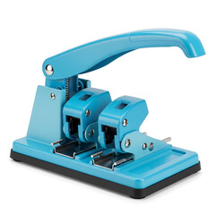 Fototapeta premium Blue two hole puncher office supply stationery