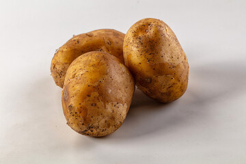 Fototapeta premium Raw potato heap for cooking