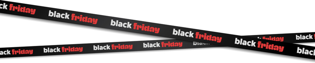 Black Friday Tape Illustration Ribbon Graphic for Decorate Banner